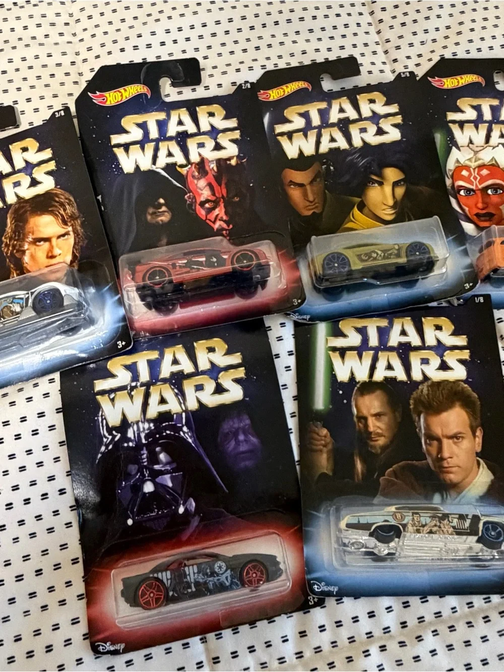 Hot Wheels Star Wars The Clone Wars Character Cars Lot of 6 – New in Package